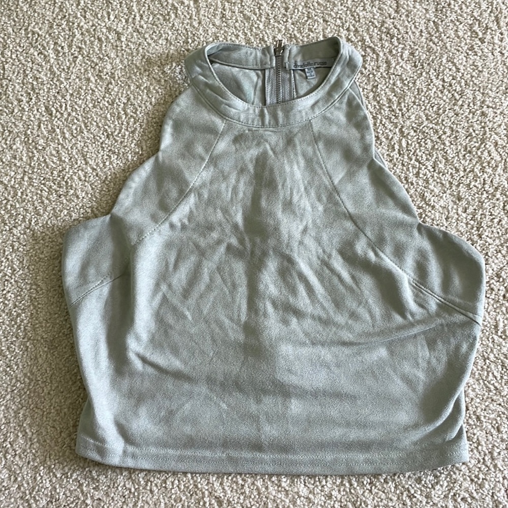 Green crop top